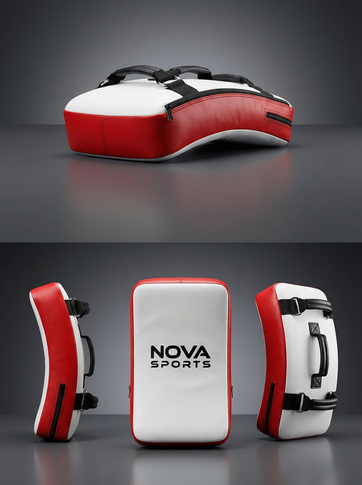 Nova Sports Curved Kick Shield – Heavy-Duty Martial Arts Training Pad — view 2 — Kick Shields from Nova Sports Mauritius
