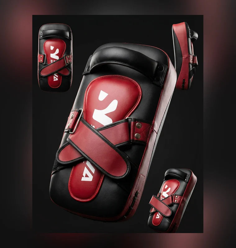 Nova Arm Pad — Black & Red Rexine — view 3 — Arm Pads from Nova Sports Mauritius
