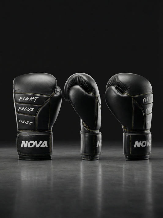 NOVA Fight Focus Boxing Gloves – Black