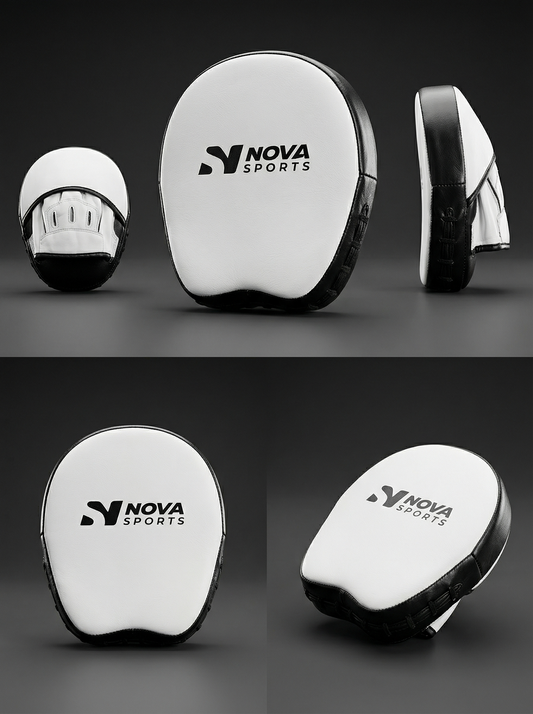 NOVA Sports White & Black Curved Boxing Focus Mitt