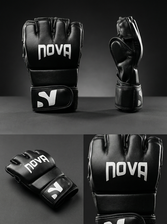 NOVA Black MMA Training Gloves