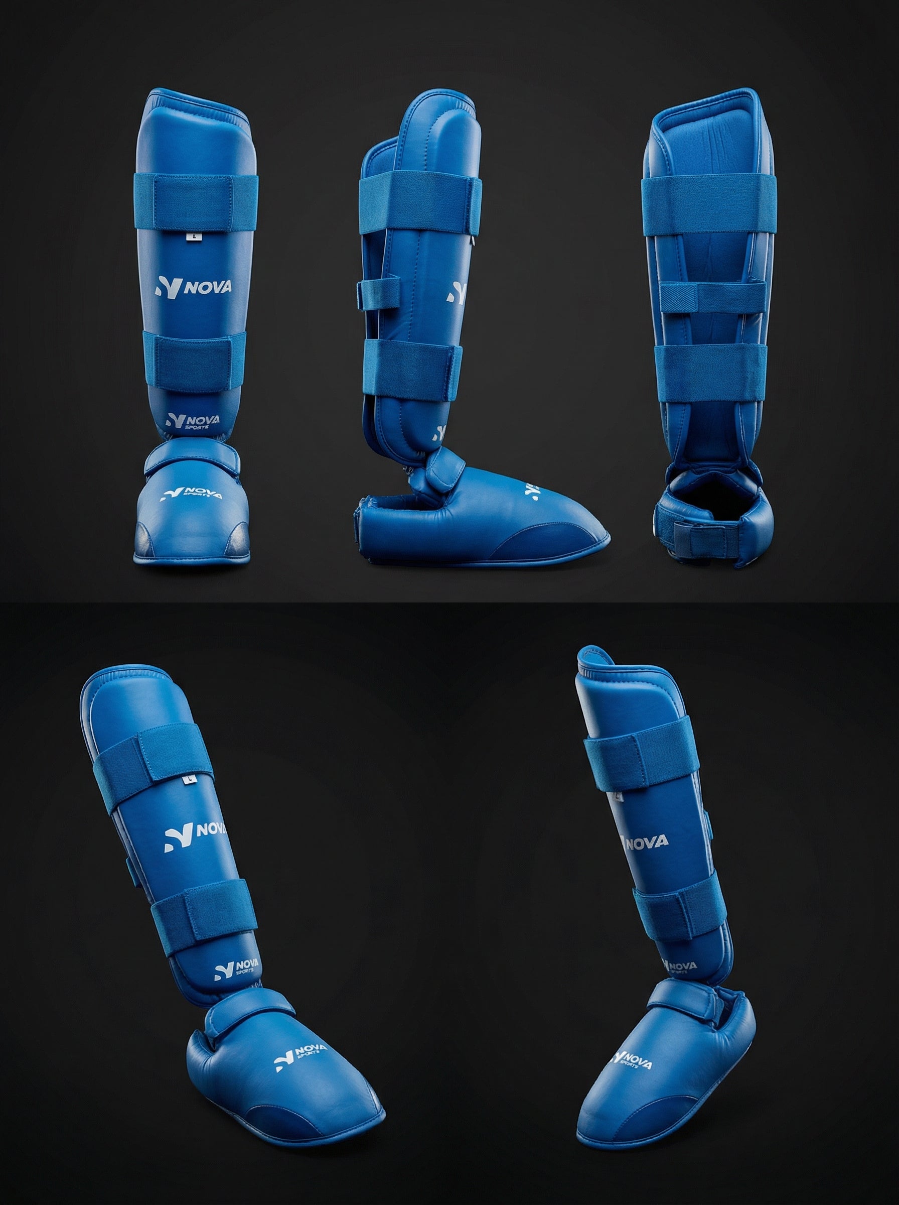 NOVA Sports Blue Karate Shin & Foot Guards