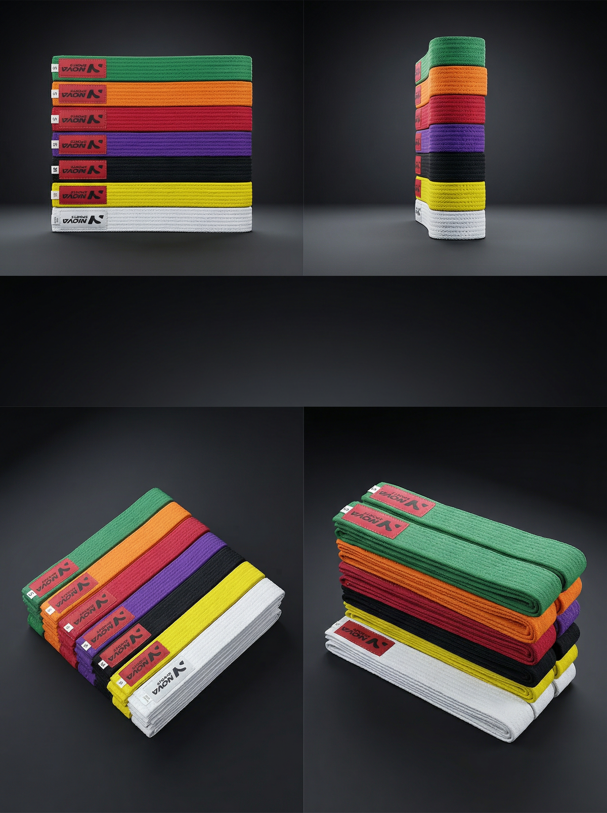 Nova Martial Arts Belt — Seven Grading Colours — view 2 — Belts from Nova Sports Mauritius
