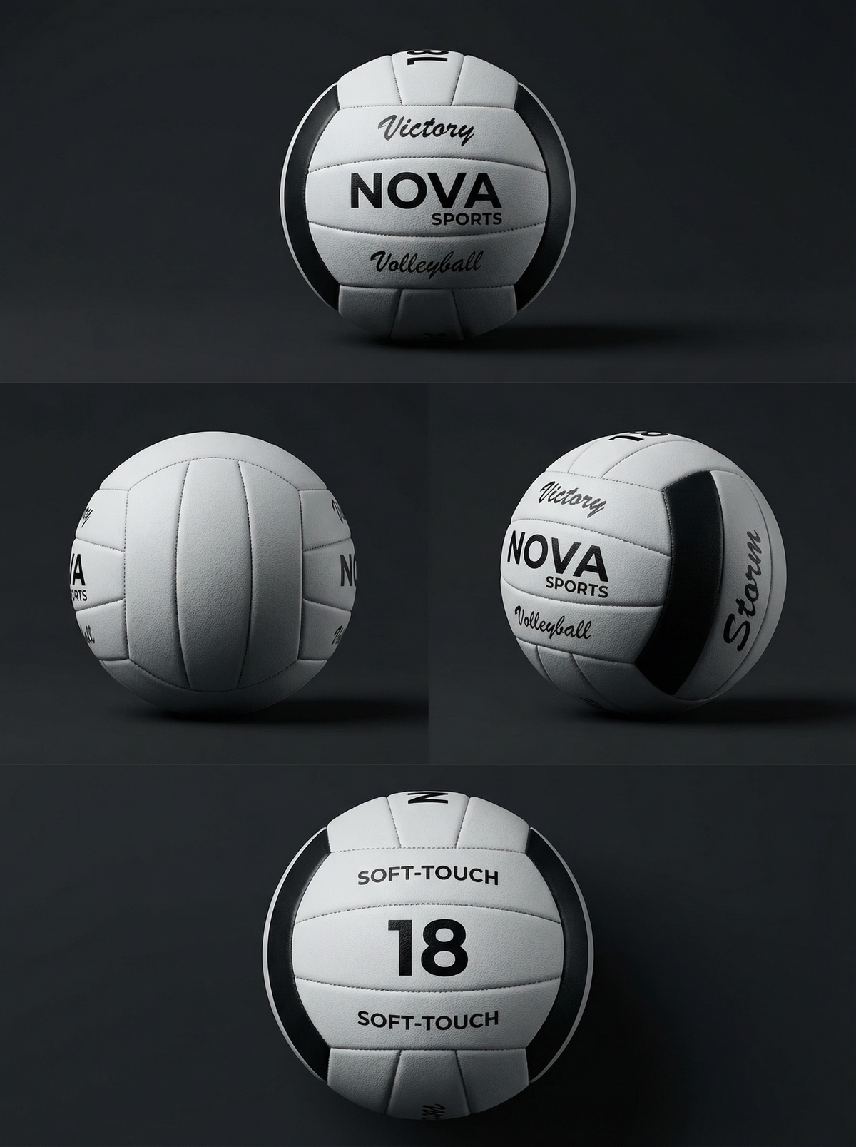 Soft-touch volleyball with white, blue and yellow panels — volleyballs at Nova Sports Mauritius — Volleyball from Nova Sports Mauritius
