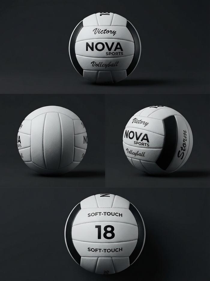 Soft-touch volleyball with white, blue and yellow panels — volleyballs at Nova Sports Mauritius — Volleyball available in Mauritius
