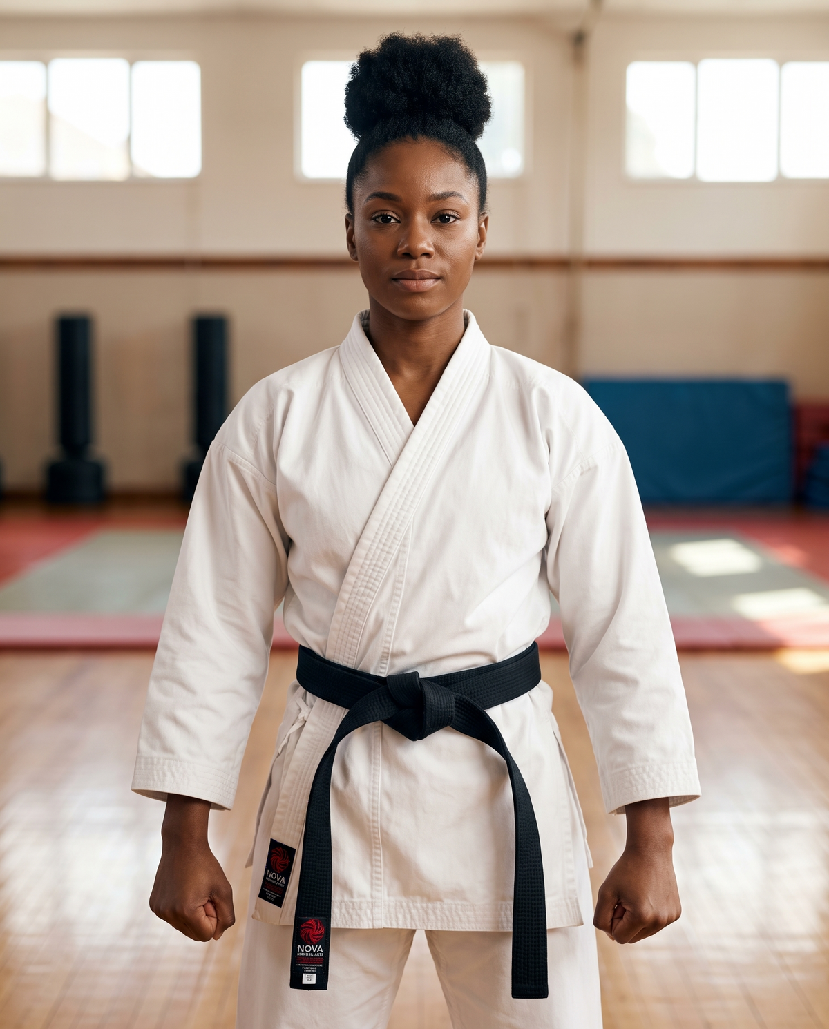 Martial arts rank belts in seven grading colours from white to black — karate and taekwondo belts at Nova Sports Mauritius — Belts from Nova Sports Mauritius
