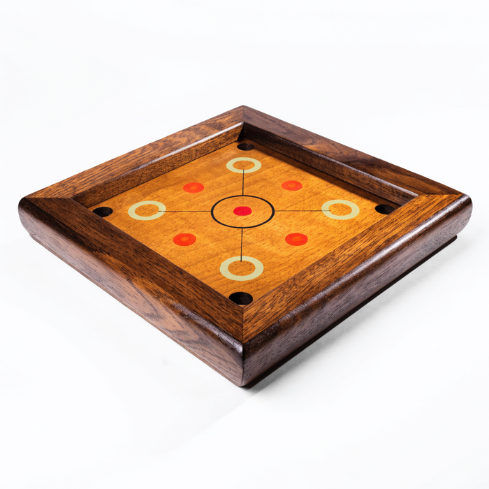 Wooden carrom board with polished playing surface and corner pockets — carrom boards at Nova Sports Mauritius — Games en vente à Maurice

