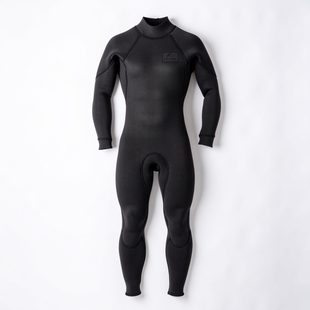 Black neoprene snorkelling suit laid flat — snorkelling suits at Nova Sports Mauritius — Swimming from Nova Sports Mauritius
