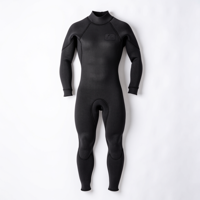 Black neoprene snorkelling suit laid flat — snorkelling suits at Nova Sports Mauritius — Swimming available in Mauritius
