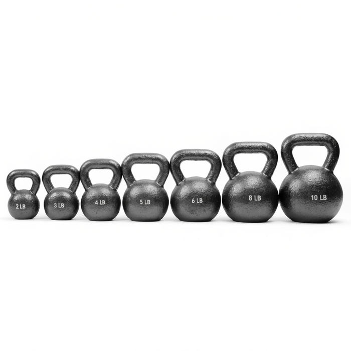 Set of cast iron kettlebell dumbbells in graduated weights — dumbbells at Nova Sports Mauritius — Weights available in Mauritius
