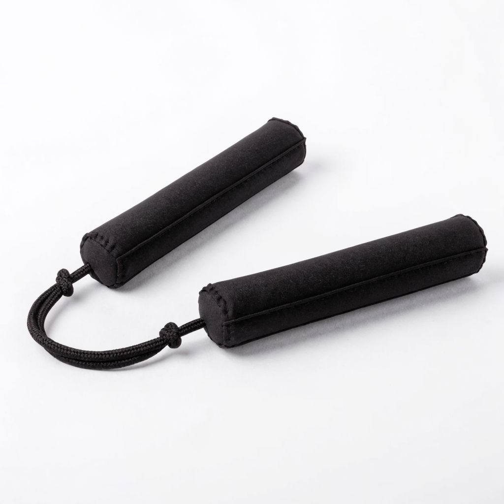 Pair of black foam training nunchaku joined by a cord — nunchaku at Nova Sports Mauritius — Training Weapons from Nova Sports Mauritius
