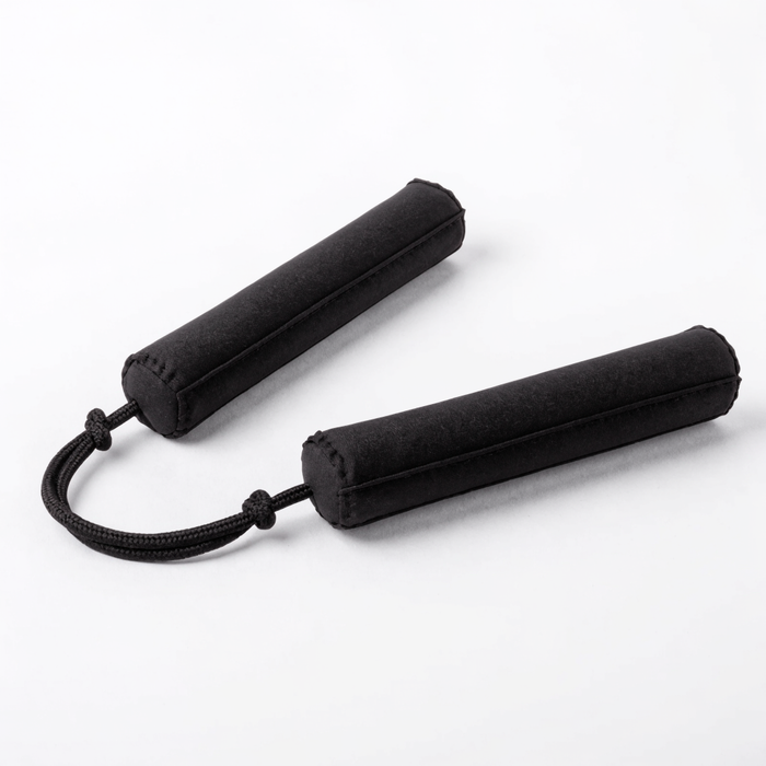 Pair of black foam training nunchaku joined by a cord — nunchaku at Nova Sports Mauritius — Training Weapons available in Mauritius
