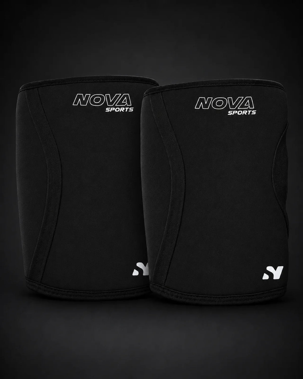Nova Sports neoprene knee sleeves in black, pair — Wraps & Sleeves from Nova Sports Mauritius
