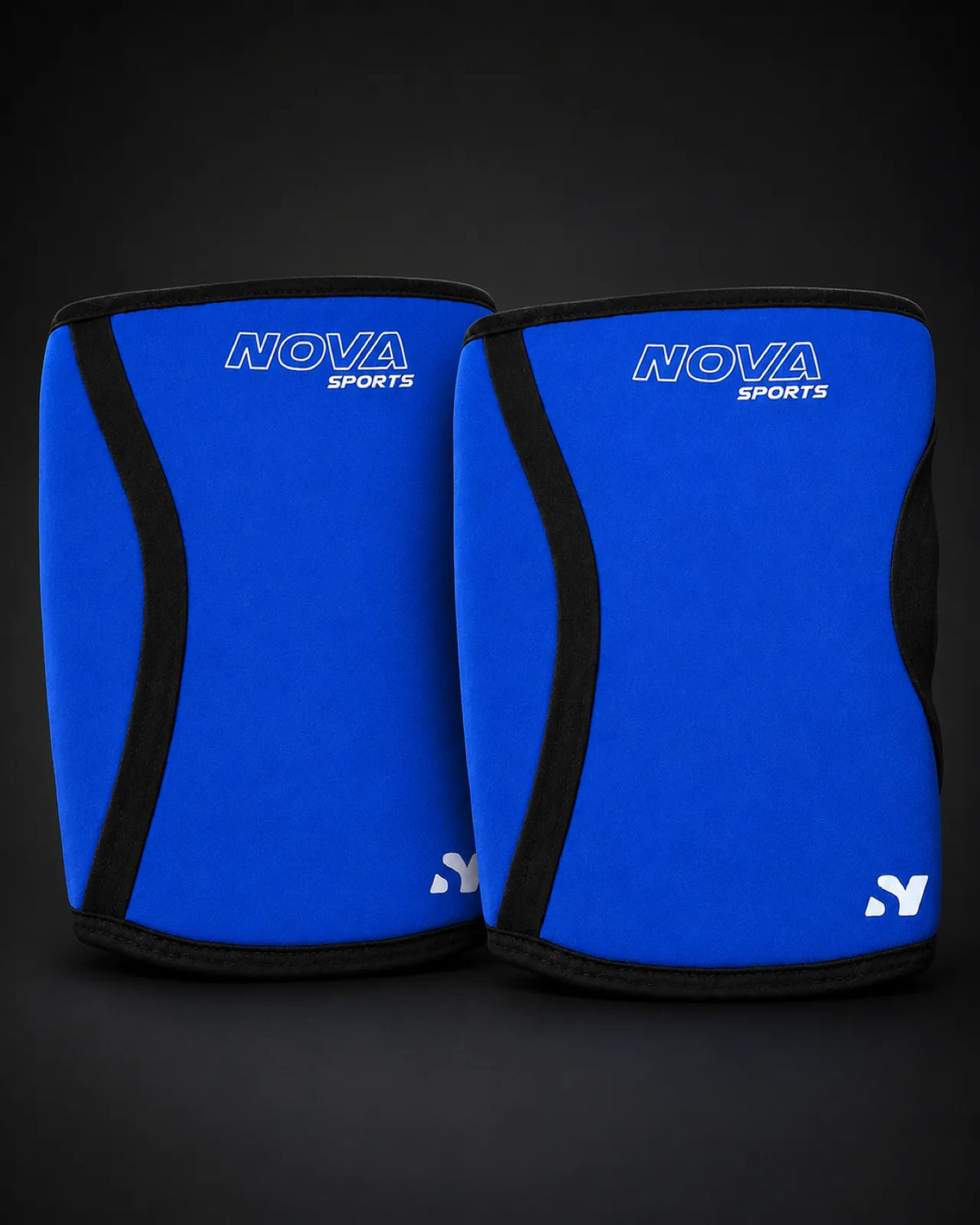 Nova Sports neoprene knee sleeves in blue, pair — Wraps & Sleeves from Nova Sports Mauritius
