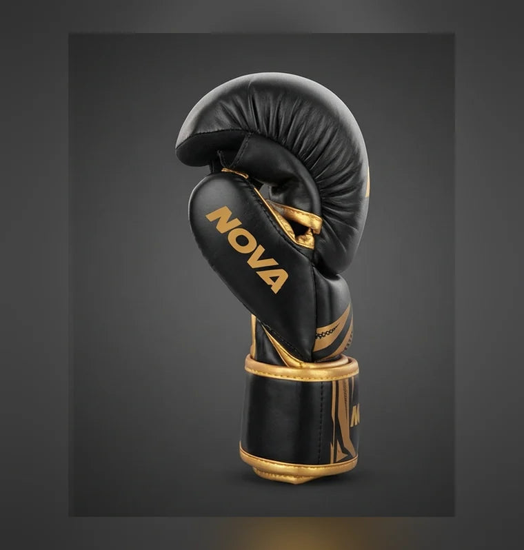 Nova MMA Shooter Gloves — Black & Gold — view 3 — MMA Gloves from Nova Sports Mauritius
