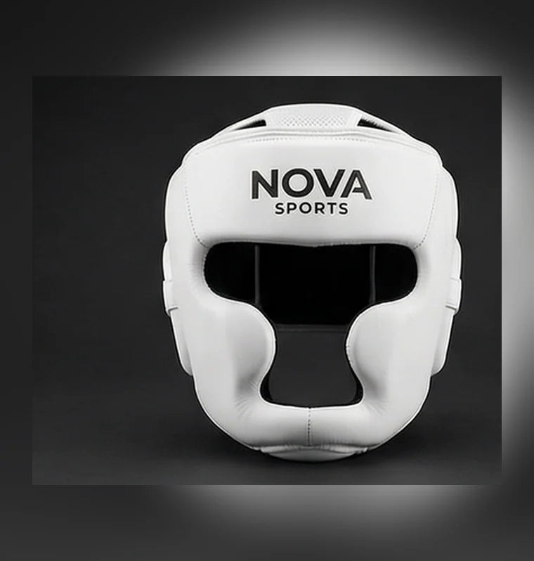 Nova Sports Boxing Head Guard – White — view 3 — Head Guards from Nova Sports Mauritius

