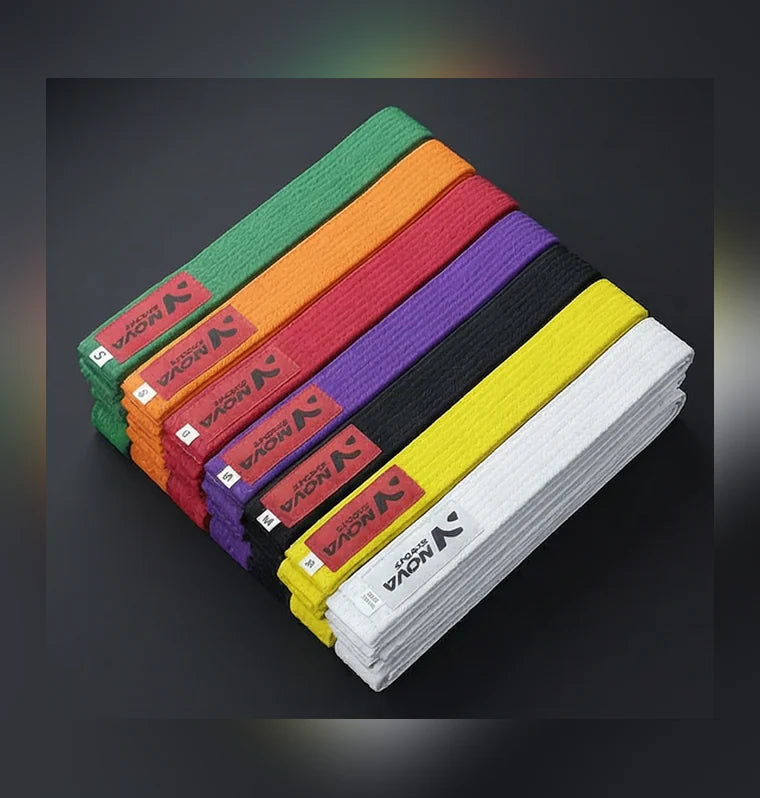 Nova Martial Arts Belt — Seven Grading Colours — view 3 — Belts from Nova Sports Mauritius
