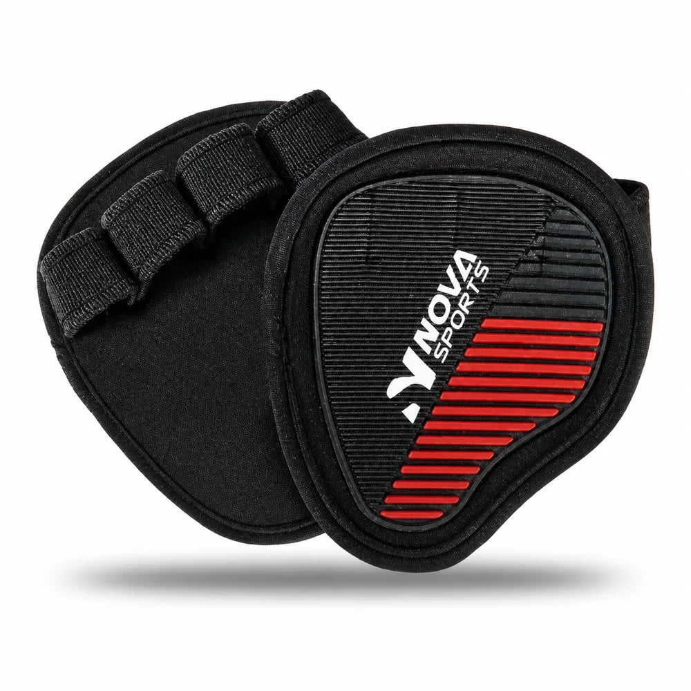 Nova Grip Pads — Rubber Palm, Four Finger Loops — view 2 — Straps & Grips from Nova Sports Mauritius
