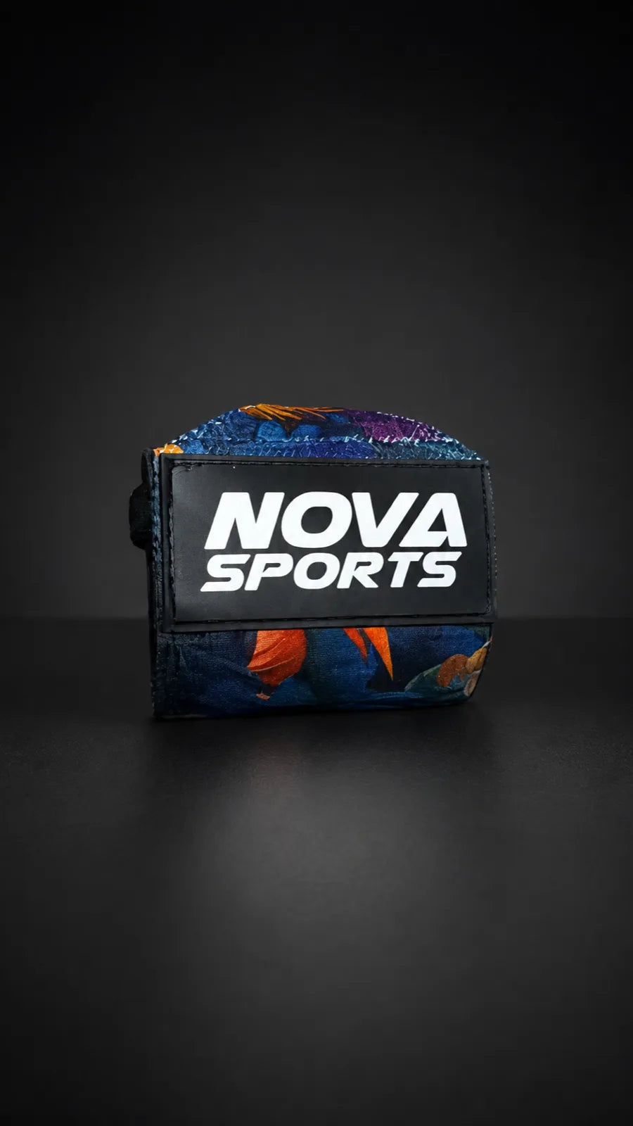 Nova Sports lifting wrist wraps in tropical floral print, rolled — Wraps & Sleeves from Nova Sports Mauritius
