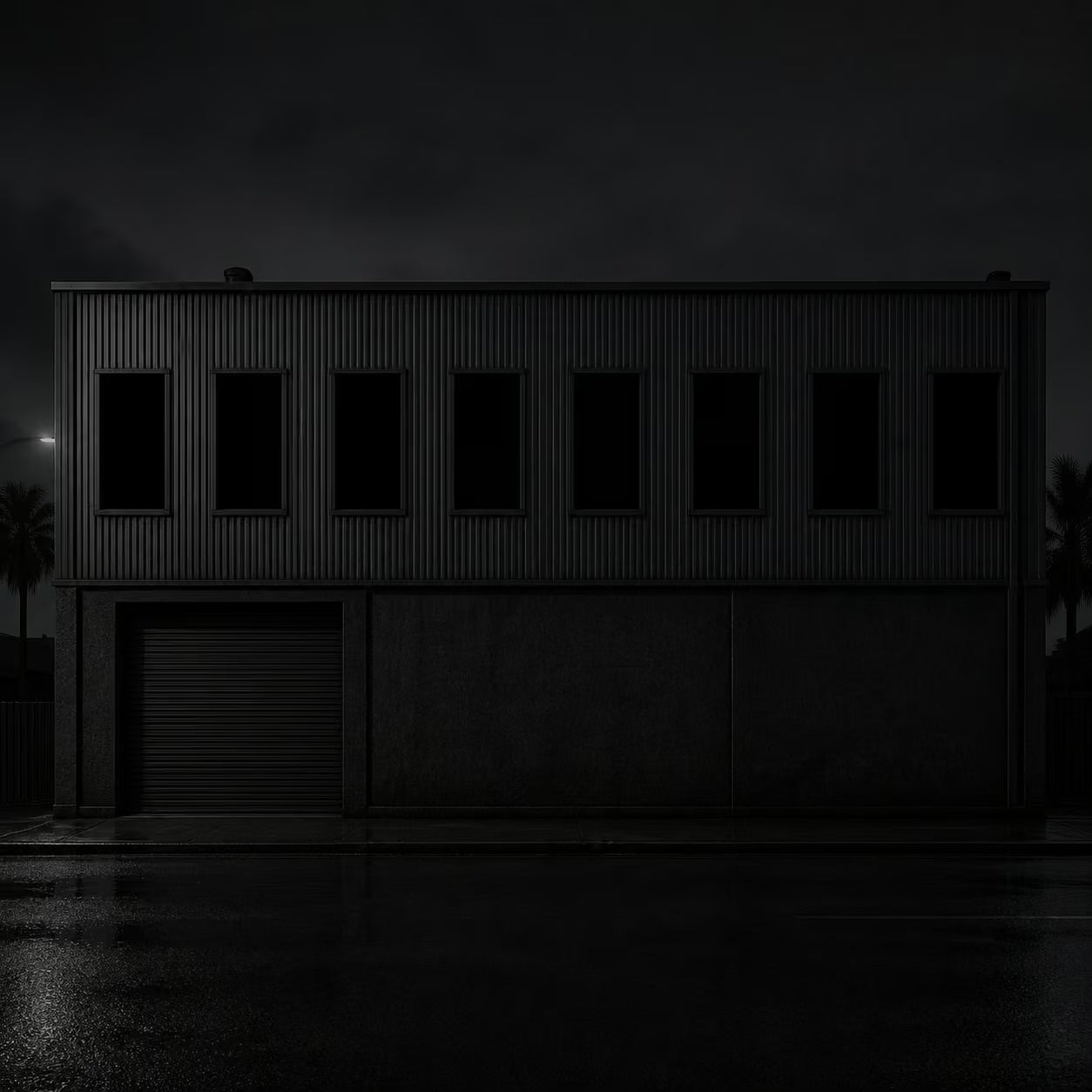 The Nova Sports building at night, gym windows lit while someone finishes an order